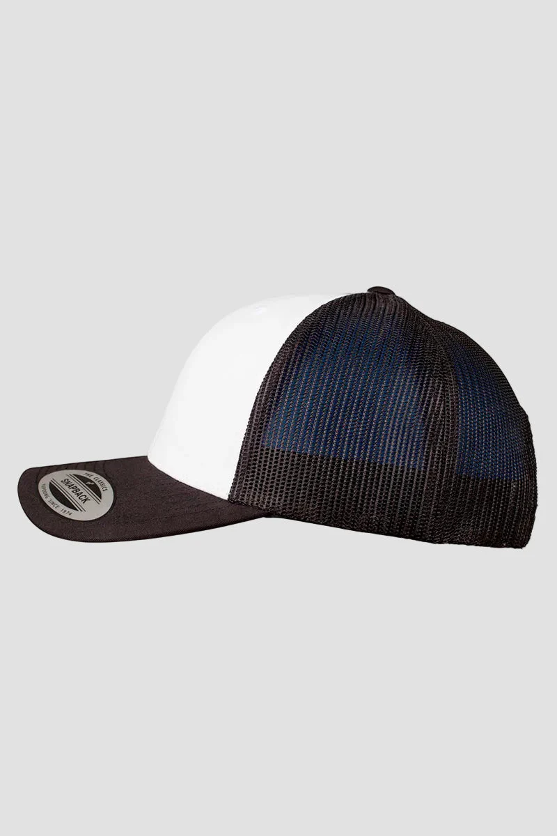 Flexfit Retro Trucker Black / White / Black - Image 2