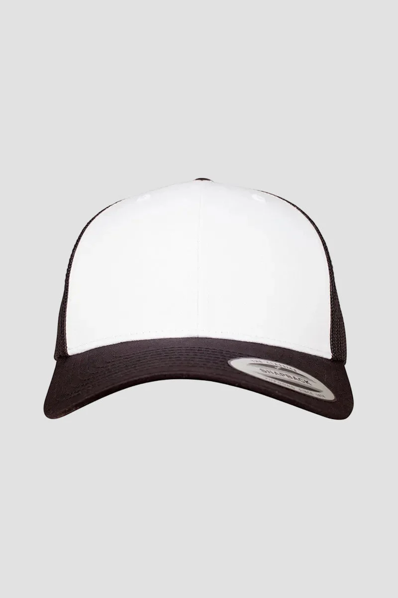 Flexfit Retro Trucker Black / White / Black - Image 3