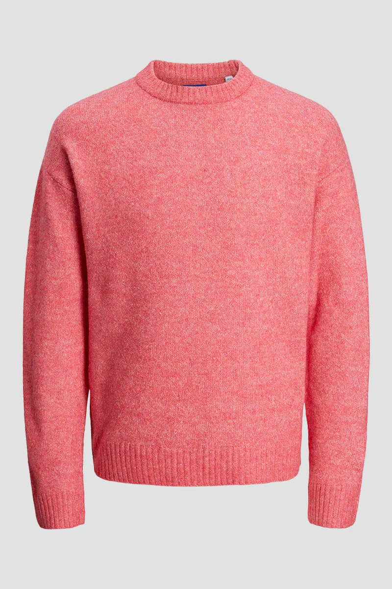 Jack & Jones Soho Ollie Knit Crew Neck Fuchsia Rose - Image 7