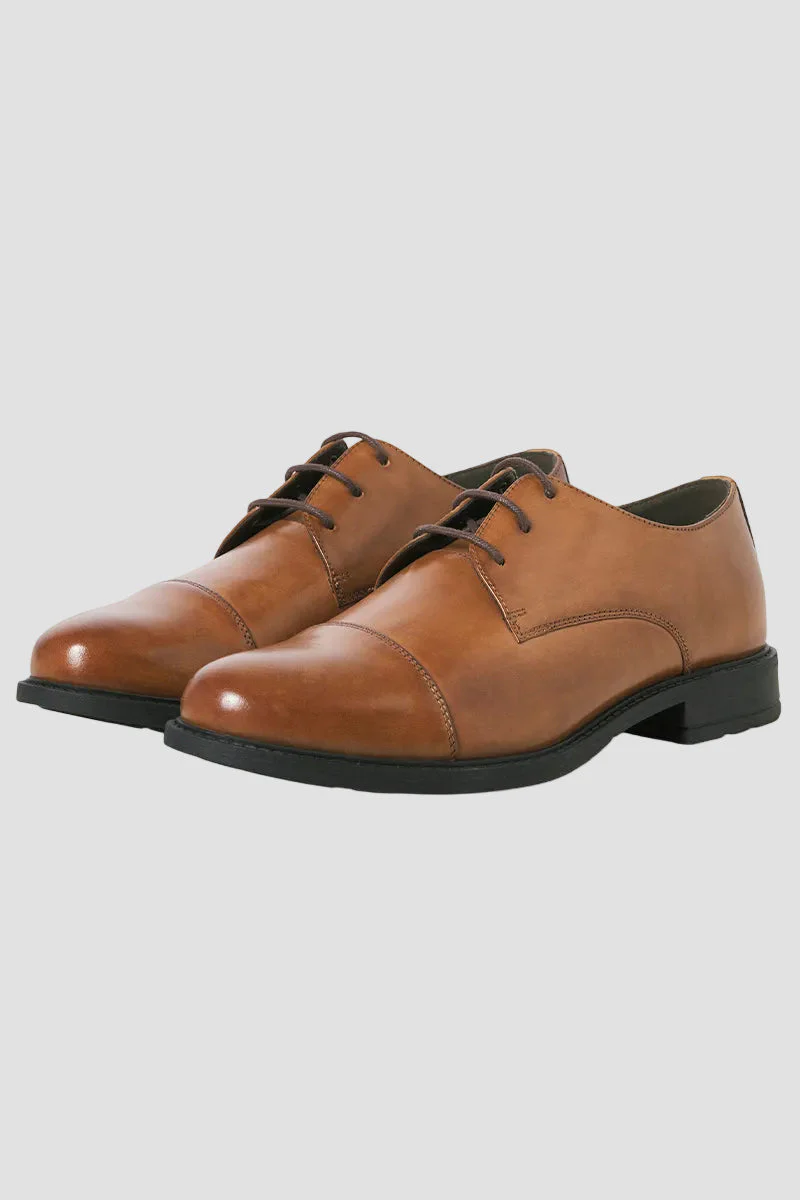 Jack & Jones Oslo Leather Dress Shoe Cognac - Image 2