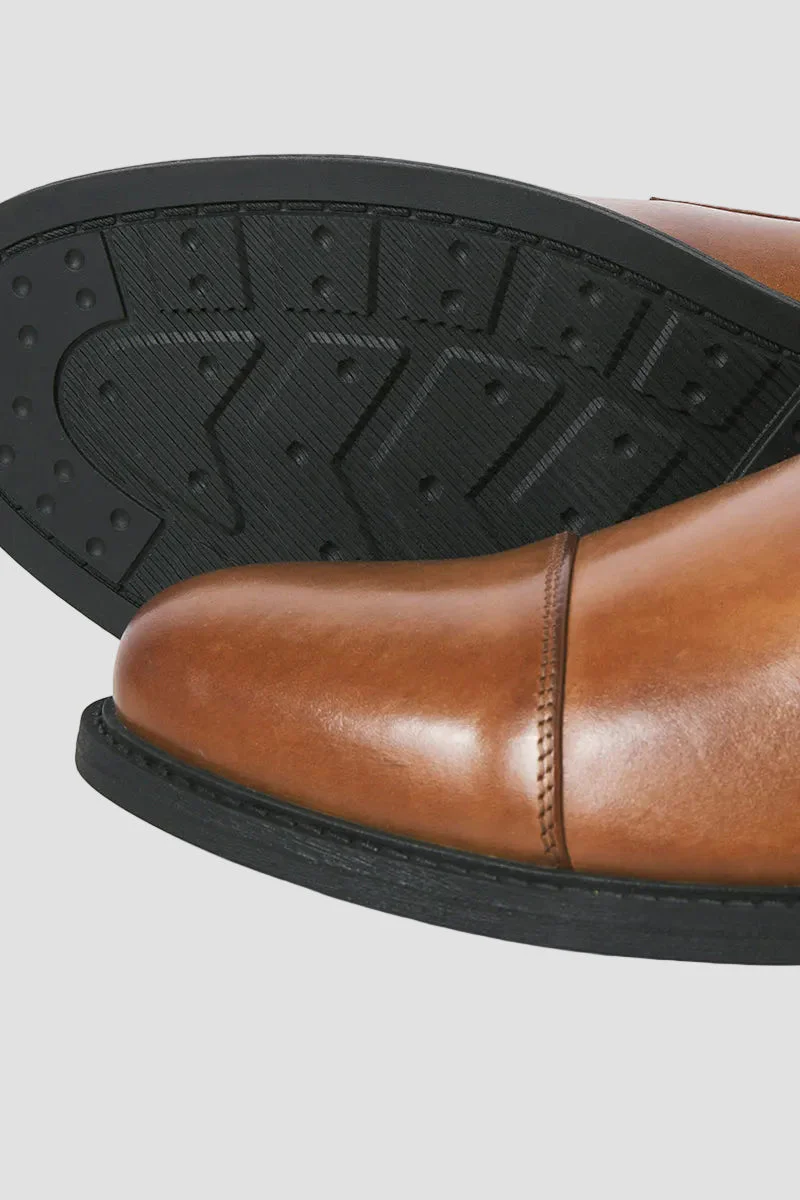 Jack & Jones Oslo Leather Dress Shoe Cognac - Image 3