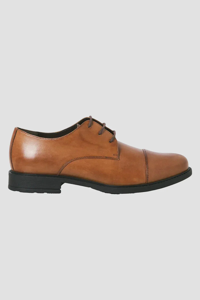 Jack & Jones Oslo Leather Dress Shoe Cognac - Image 5