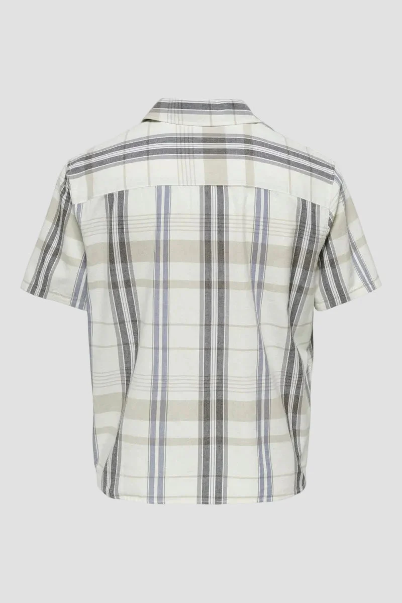 Only & Sons Ebert Rlx Resort SS Shirt Egret - Image 5