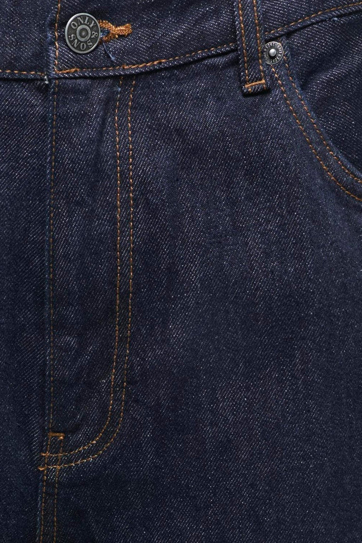 Only & Sons Carl Balloon Fit Shorts 6916 Dark Blue Denim - Image 5