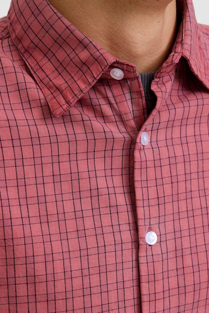 Jack & Jones Cofade Overdyed Shirt Ls Hot Pink - Image 4