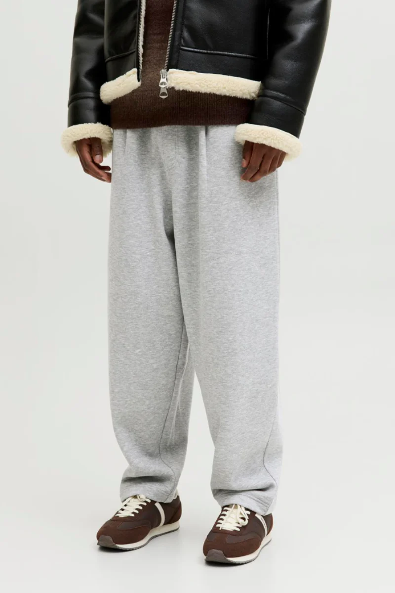 Jack & Jones Evan Bradley Loose Fit Sweat Pants Light Grey Melange