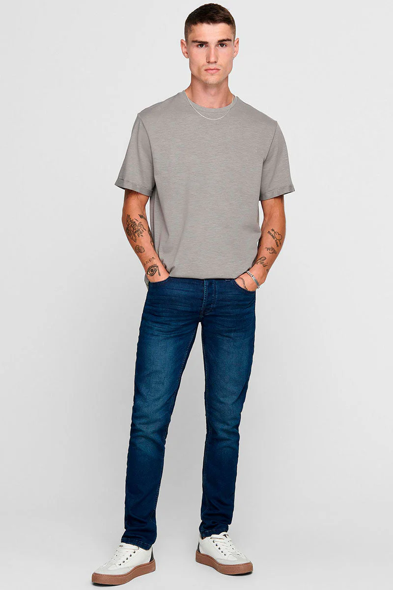 Only & Sons Loom Slim Fit Jog Blue Denim - Image 2