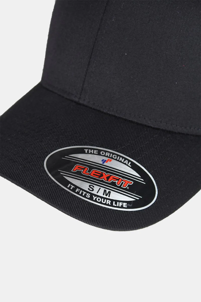 Flexfit Wooly Combed Keps Black/Black - Image 3