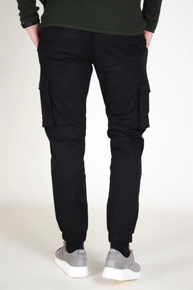 Only & Sons Cam Stage Cargo Cuff Pants Black - Image 4