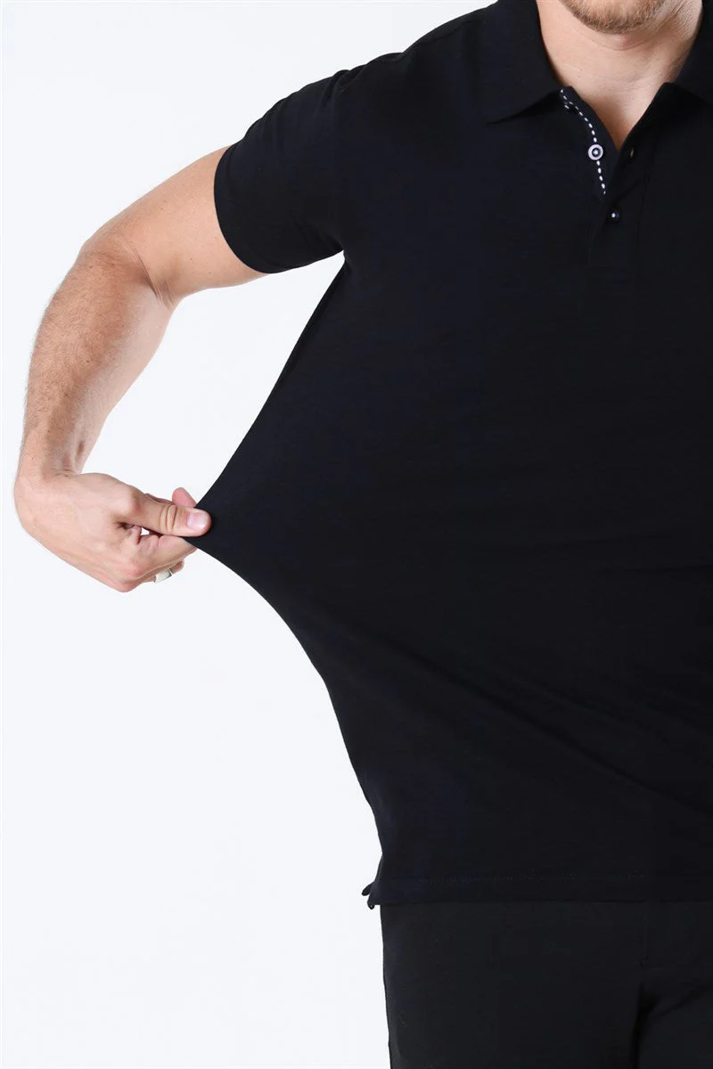Muscle Fit Stretch Polo SS Black - Image 2