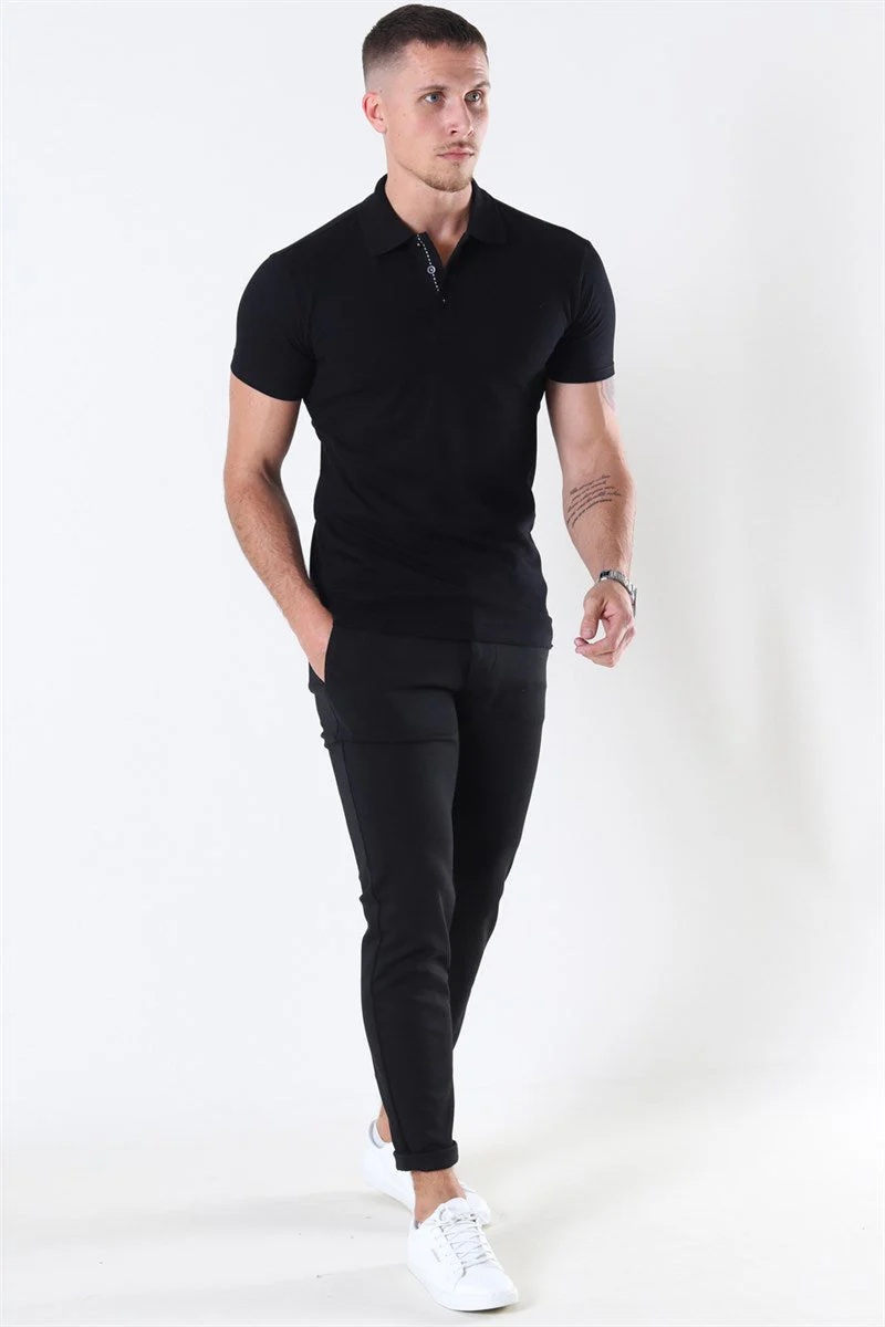 Muscle Fit Stretch Polo SS Black - Image 5
