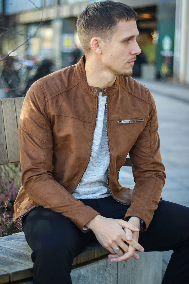 Jack & Jones ROCKY JACKET NOOS Cognac Fake suede - Image 3