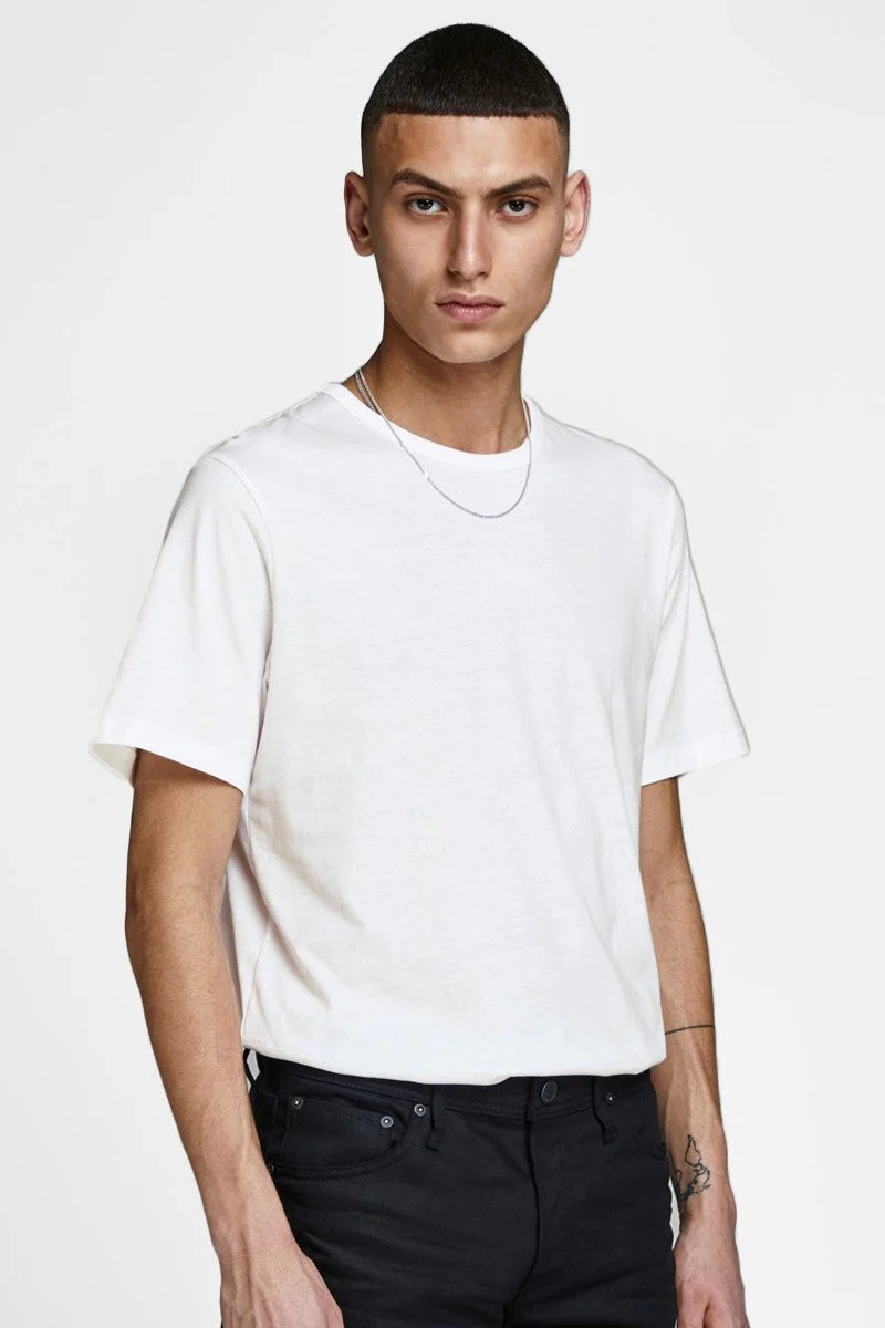 Jack & Jones Basic Crew Tee SS 2-Pack White - Image 3