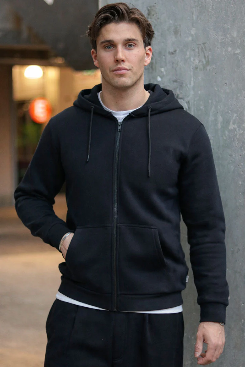 ONLY & SONS CERES ZIP HOODIE SWEAT Black