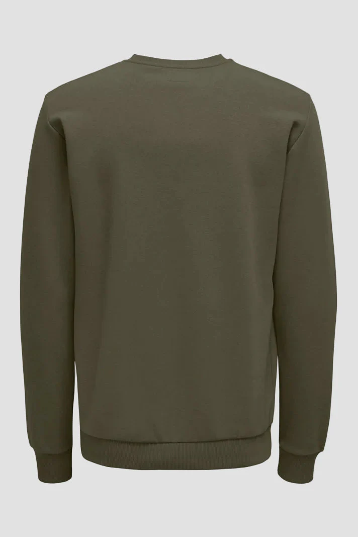 Only & Sons Ceres Crew Neck Olive Night - Image 4