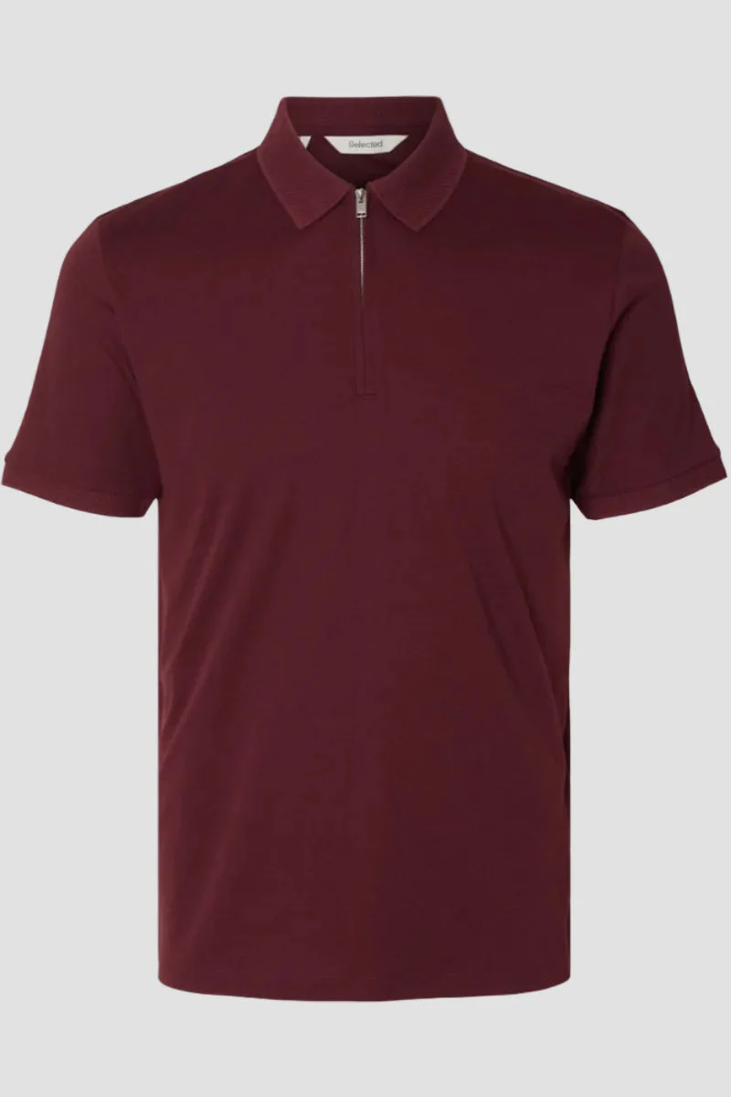 Selected Fave Zip Polo Tawny Port - Image 5