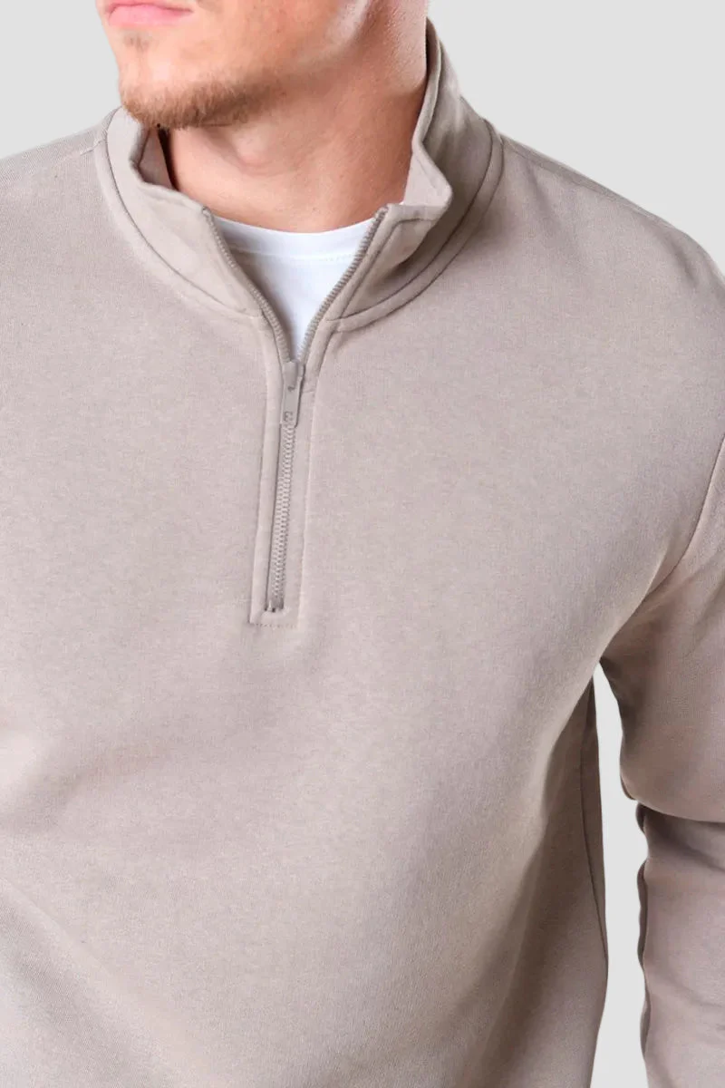 ONLY & SONS Ceres Half Zip Sweat Chinchilla - Image 3