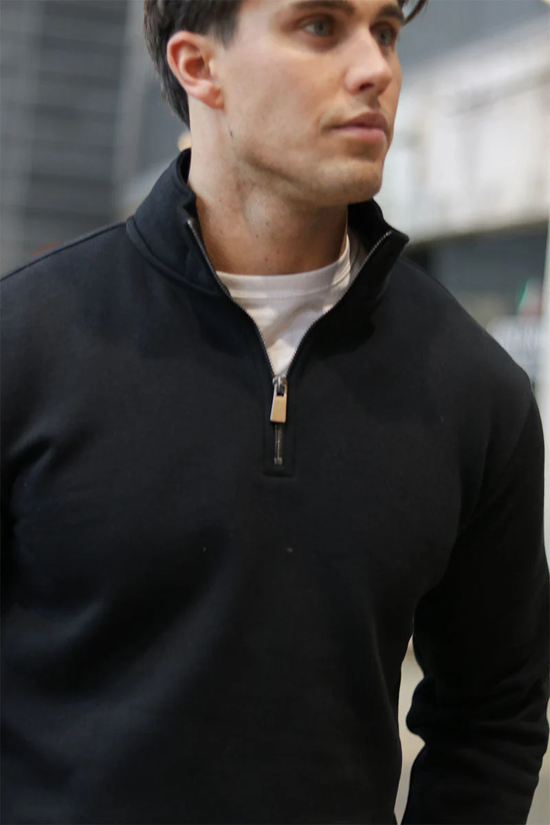 ONLY & SONS Ceres Half Zip Sweat Black - Image 3