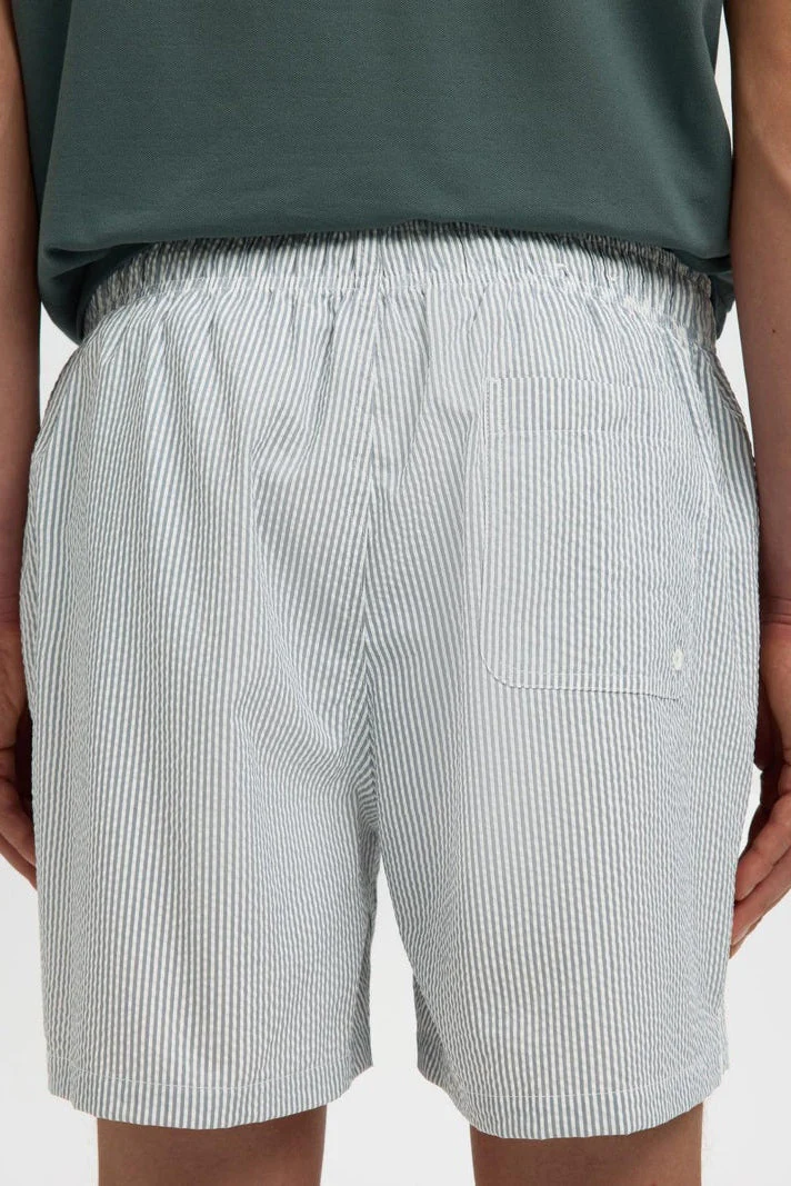 Selected Cooper Seersucker Swimshorts Blue Mirage - Image 4