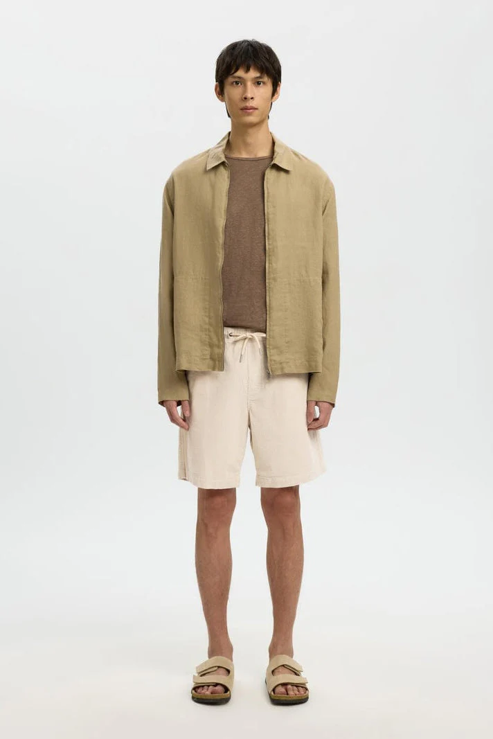 Selected Regular Jace Corduroy Shorts Fog - Image 2