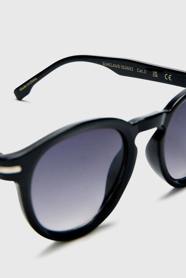 Selected Claud Sunglasses Black - Image 3