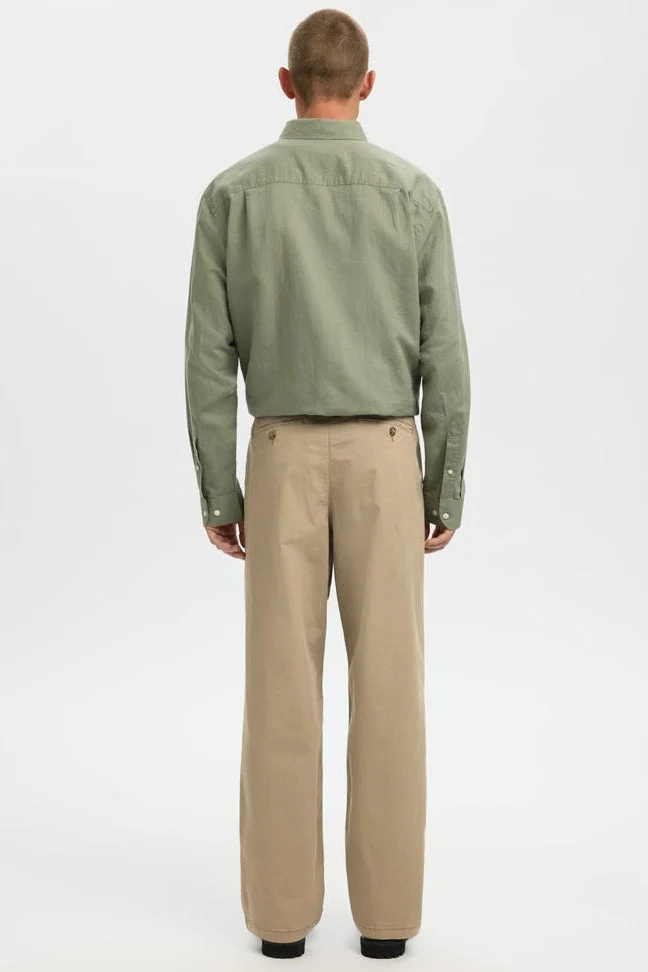 Selected Loose New Miles Flex Pant Greige - Image 3