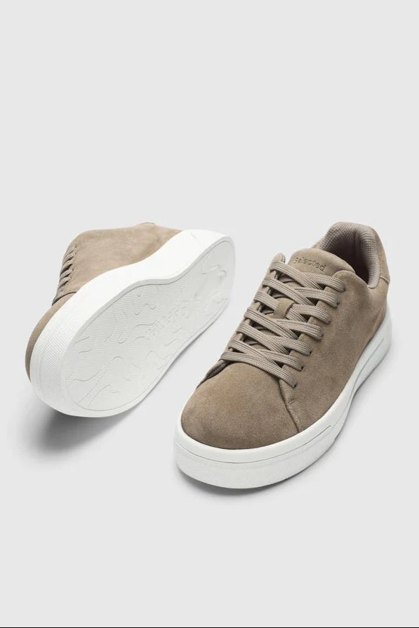 Selected David Chunky Suede Sneaker 2.0 Greige - Image 3