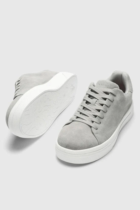 Selected David Chunky Suede Sneaker 2.0 Grey - Image 3