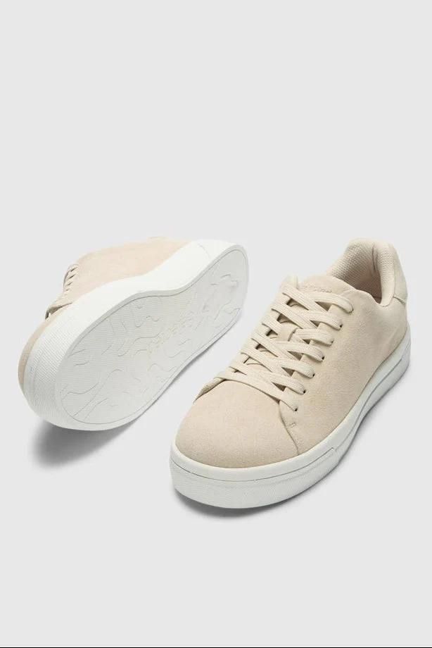 Selected David Chunky Suede Sneaker 2.0 White - Image 3