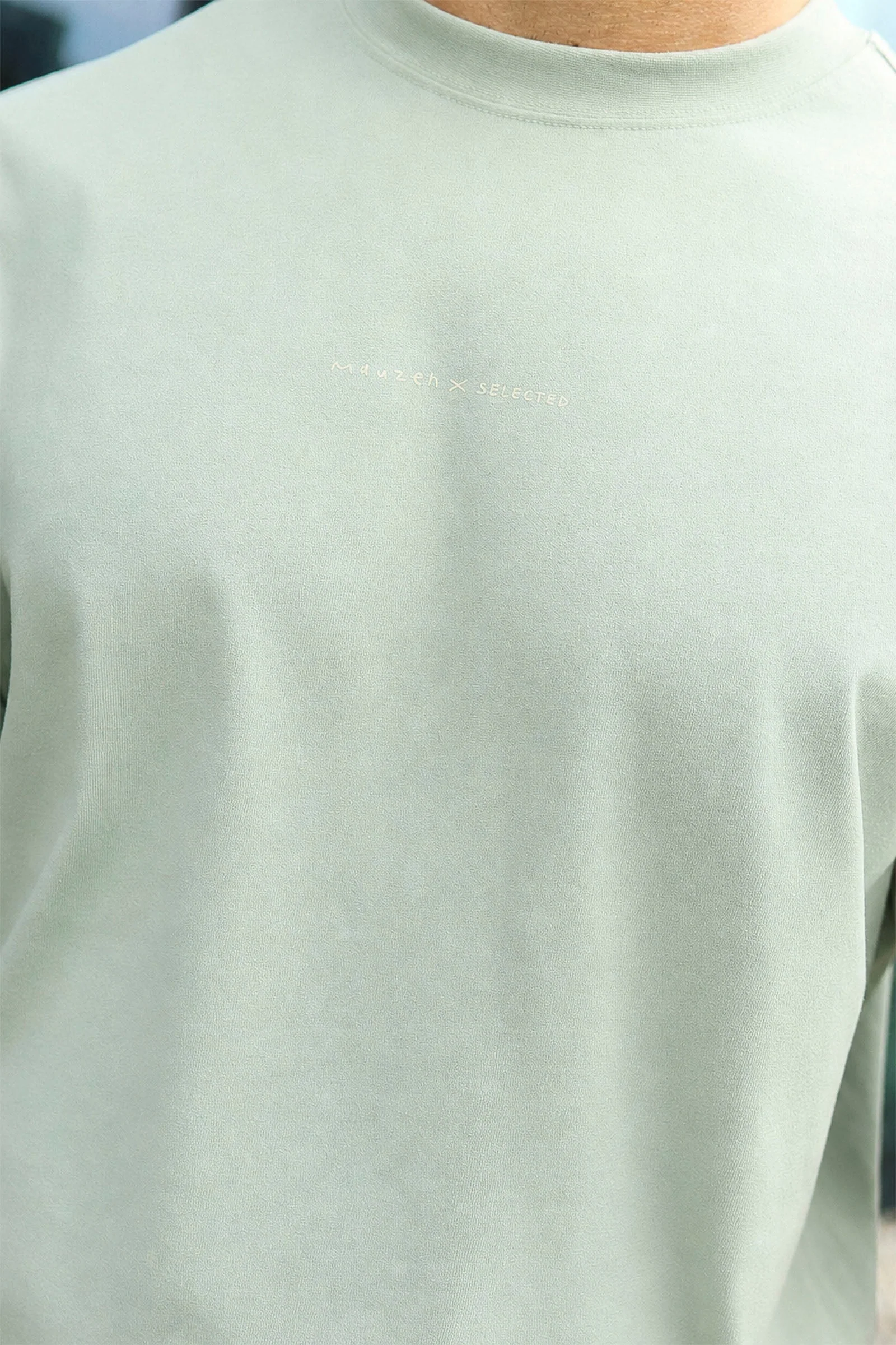 Selected Relax Norman License SS Tee Aqua Gray - Image 6