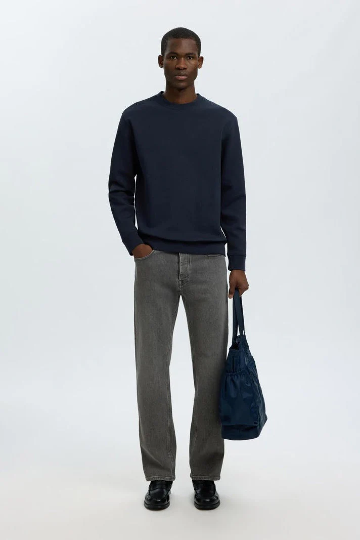 Selected Tom Soft Crew Neck Sweat Sky Captain - Image 4