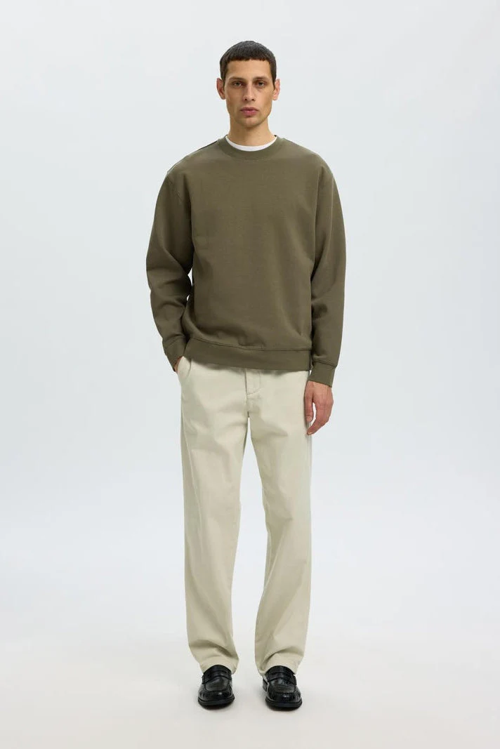 Selected Tom Soft Crew Neck Sweat Kalamata - Image 2