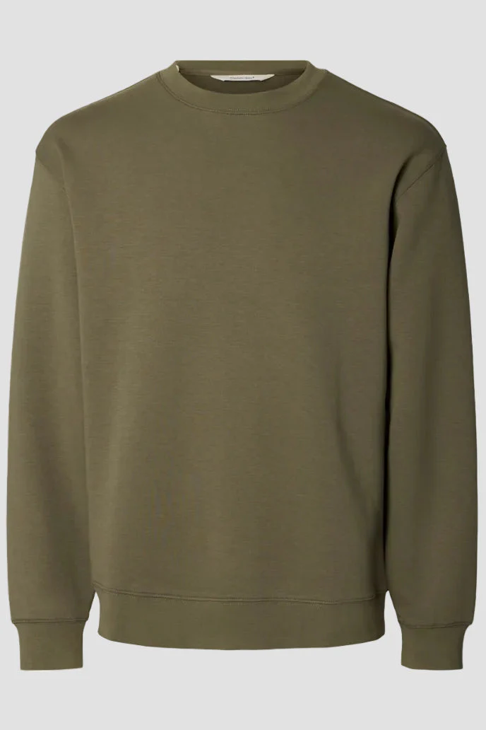 Selected Tom Soft Crew Neck Sweat Kalamata - Image 5