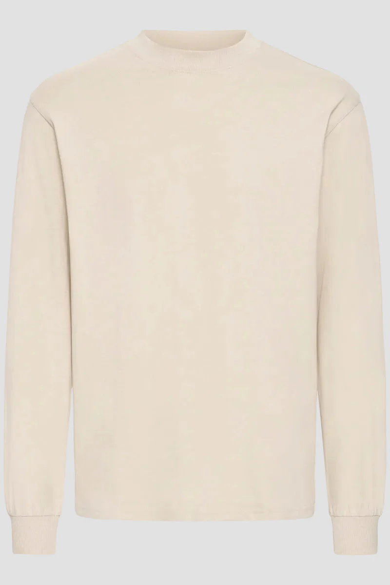 Solid Dreynaldo Longsleeve T-shirt Oatmeal - Image 2