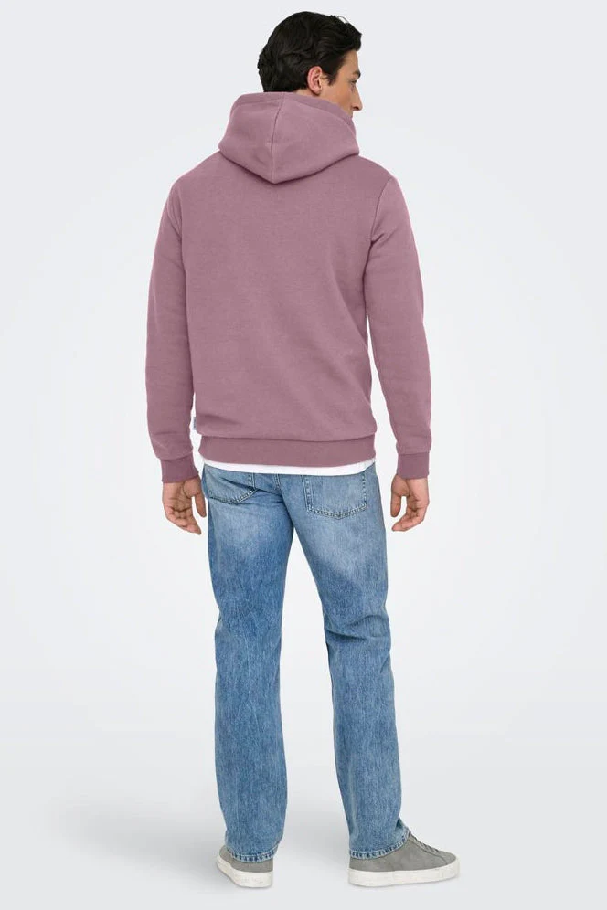 Only & Sons Ceres Hoodie Twilight Mauve - Image 2
