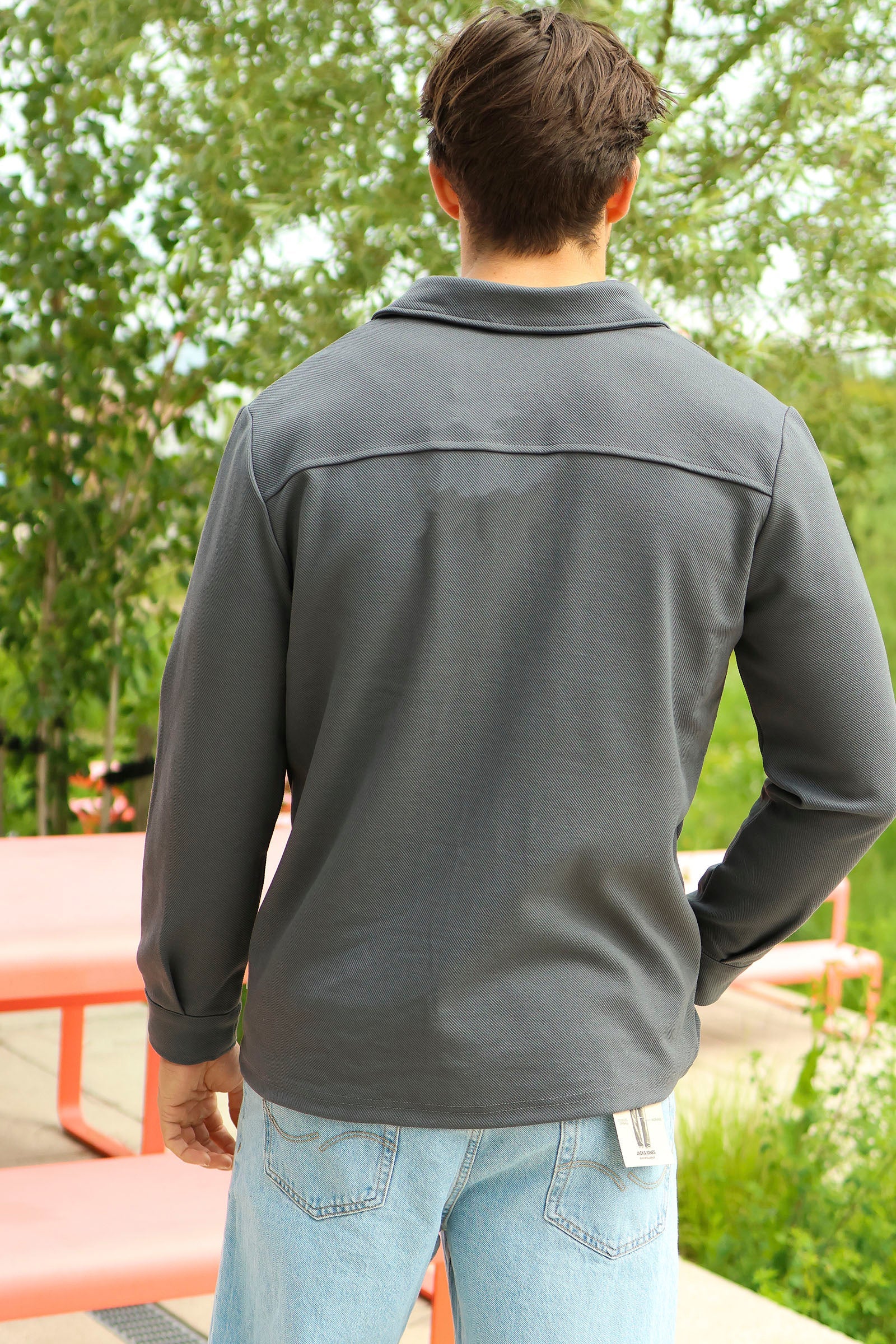 Only & Sons New Kodyl Grå Pinstripe Skjorta - Image 3