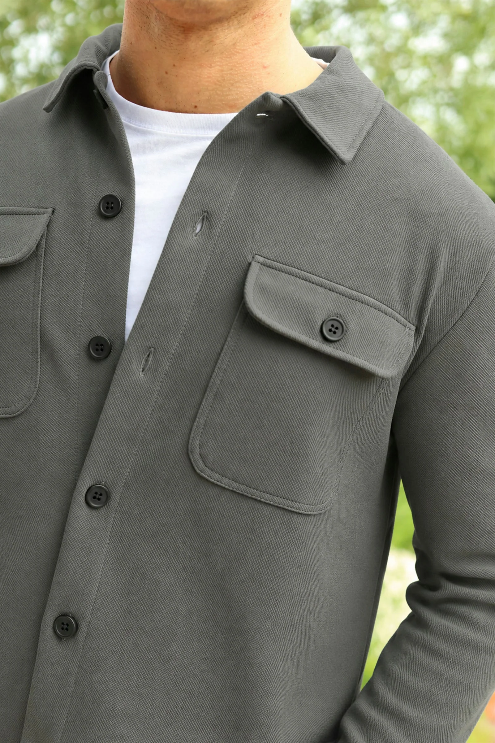 Only & Sons Kodyl Overshirt Sweat Beluga - Image 3