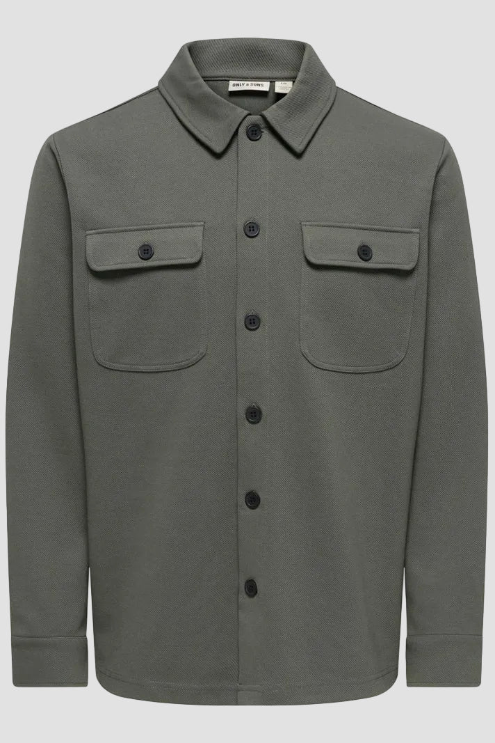 Only & Sons Kodyl Overshirt Sweat Beluga - Image 5