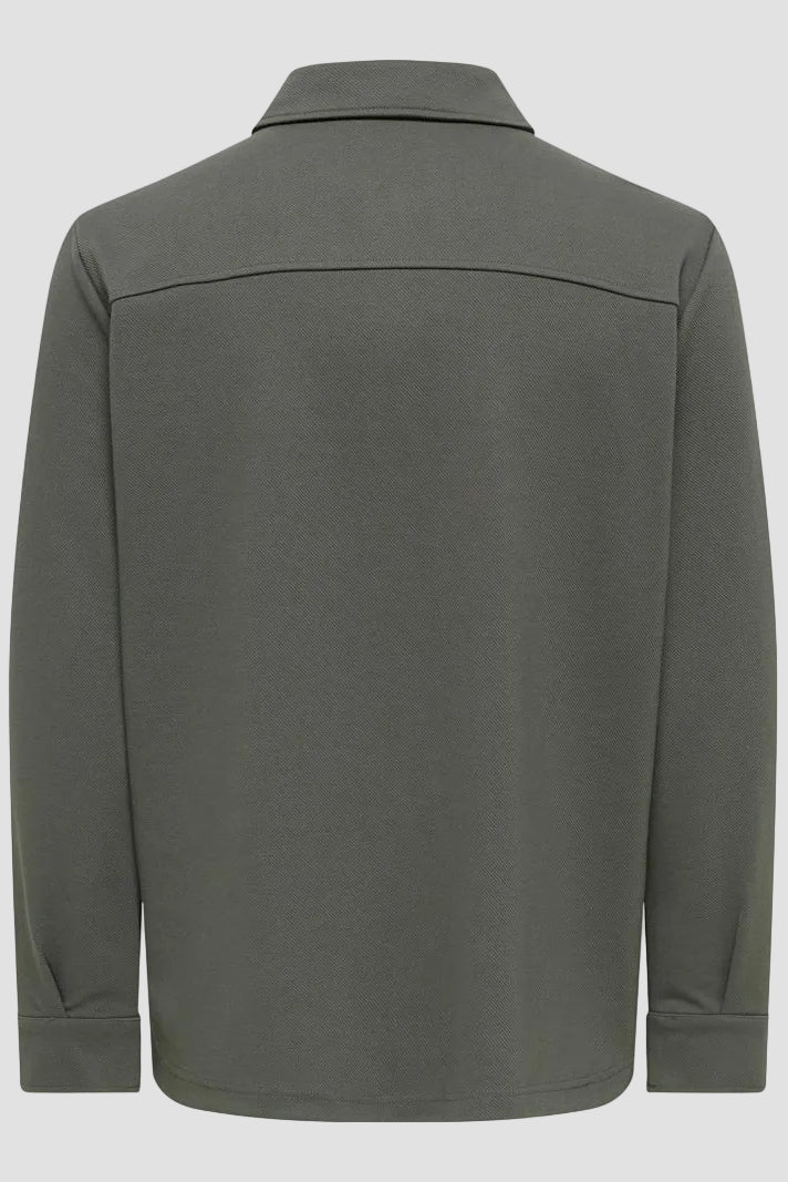 Only & Sons Kodyl Overshirt Sweat Beluga - Image 6