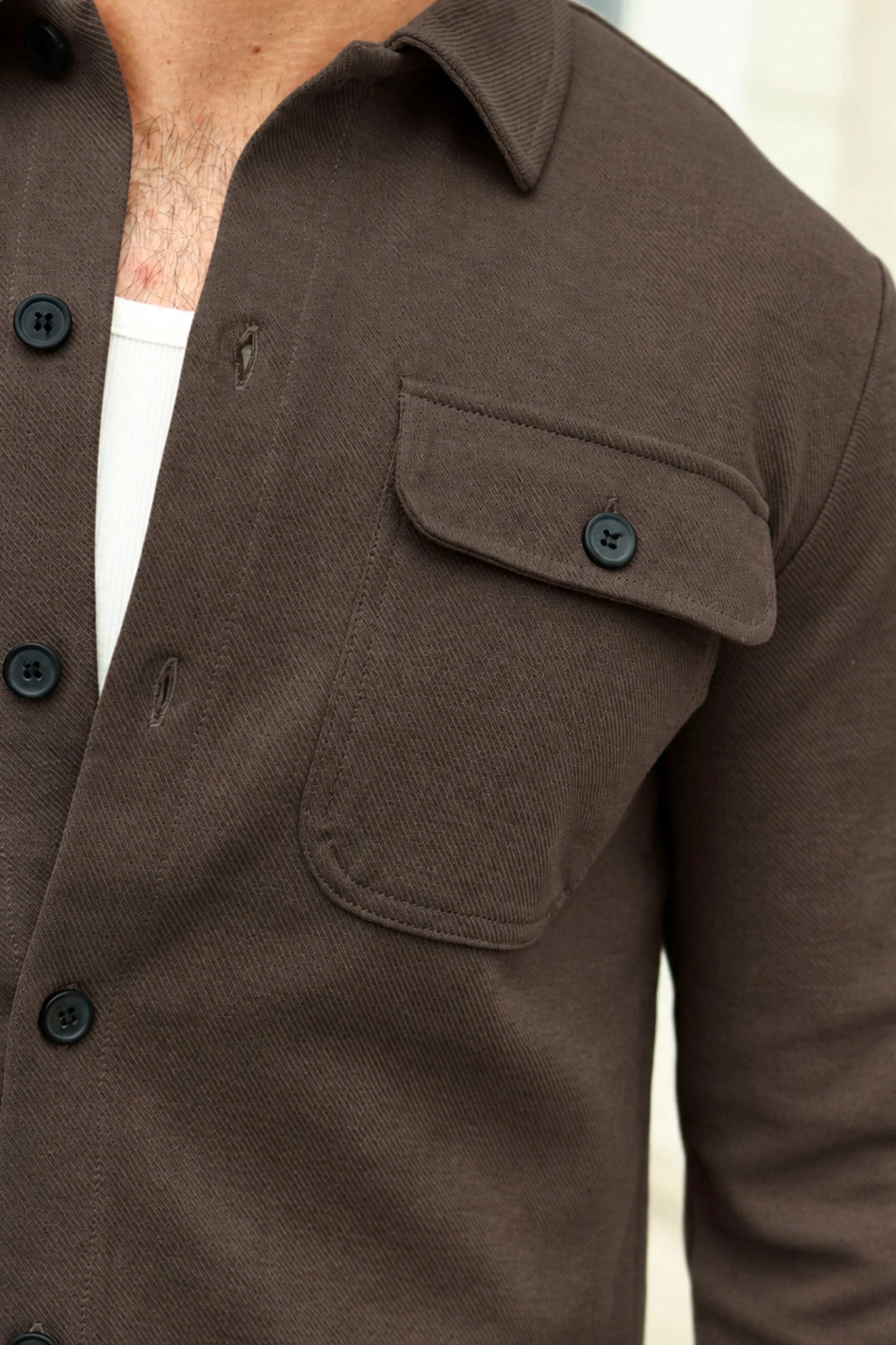 Only & Sons Kodyl Overshirt Sweat Coffee Bean - Image 3