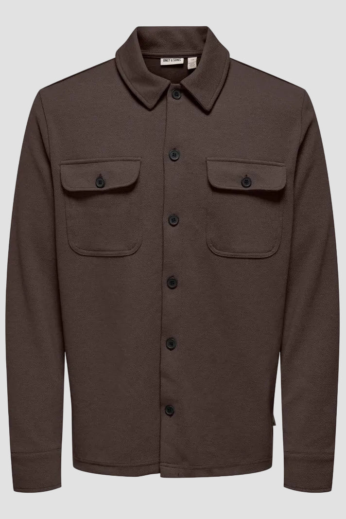 Only & Sons Kodyl Overshirt Sweat Coffee Bean - Image 4