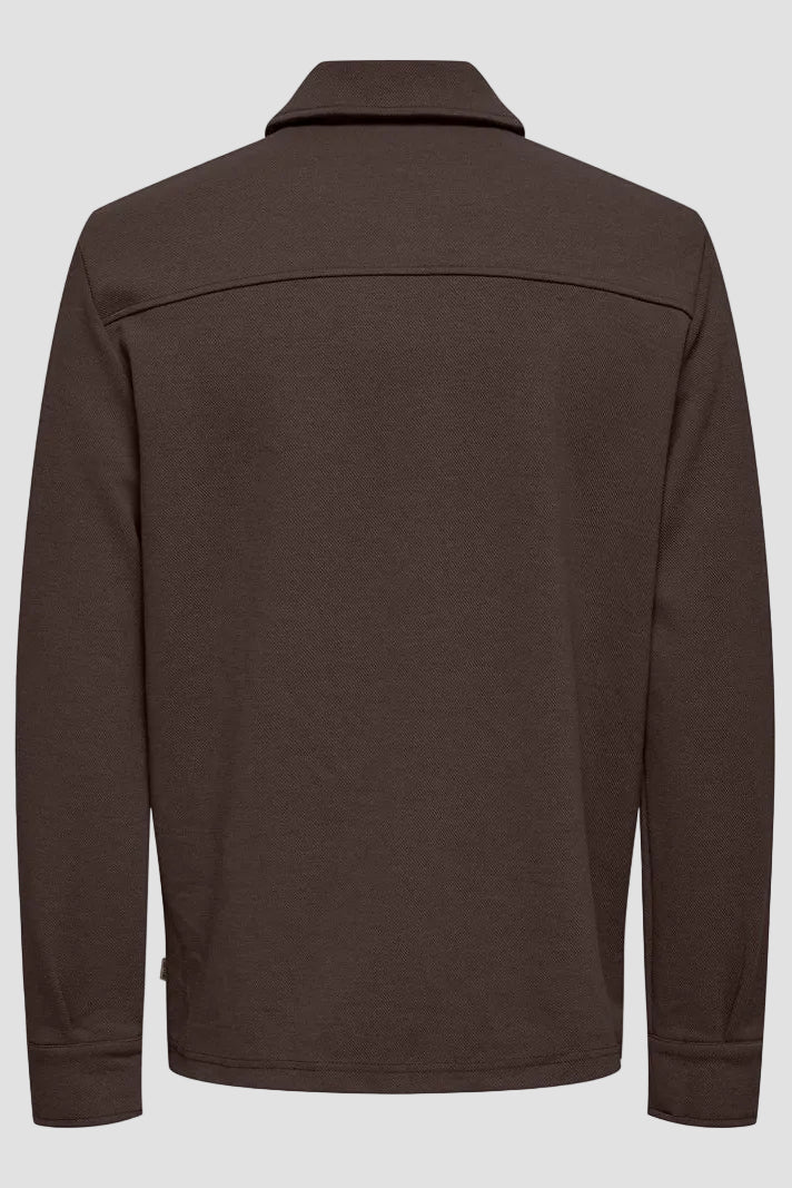 Only & Sons Kodyl Overshirt Sweat Coffee Bean - Image 5