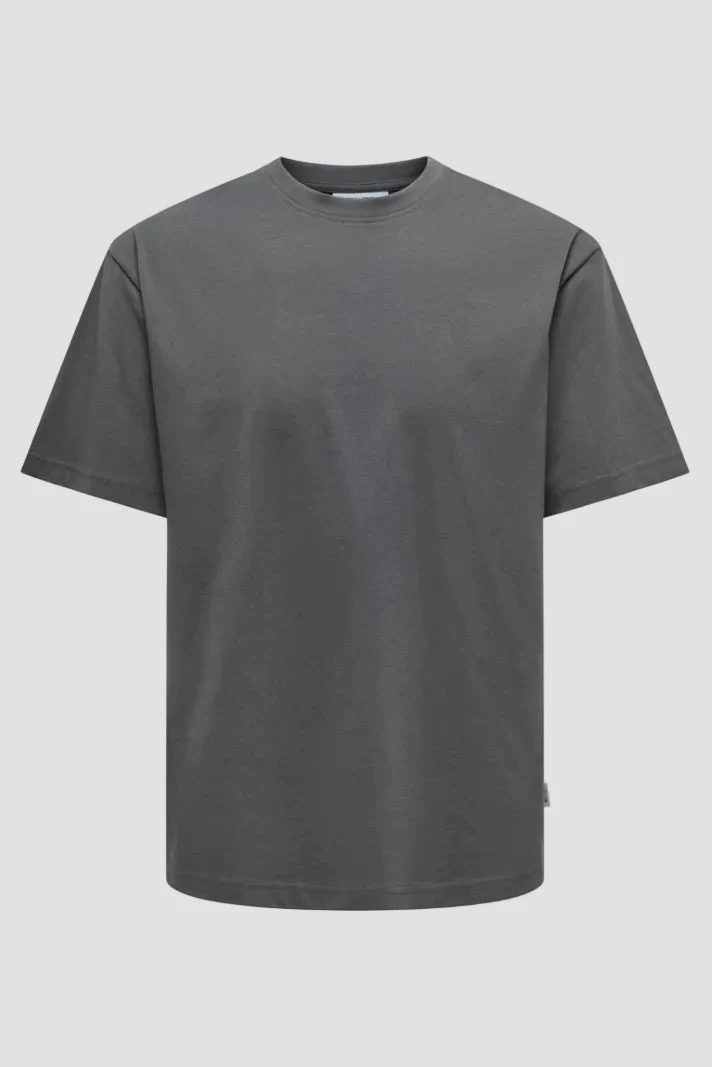 Only & Sons Fred Life Relaxed Fit SS Tee Noos Grey Pinstripe - Image 6