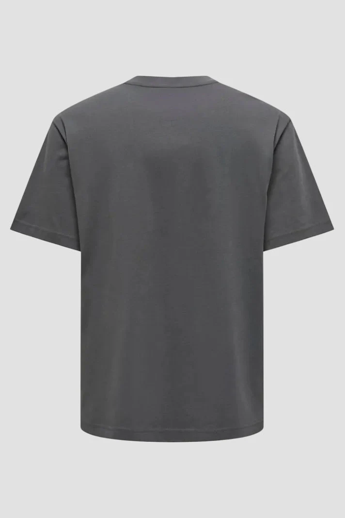 Only & Sons Fred Life Relaxed Fit SS Tee Noos Grey Pinstripe - Image 7