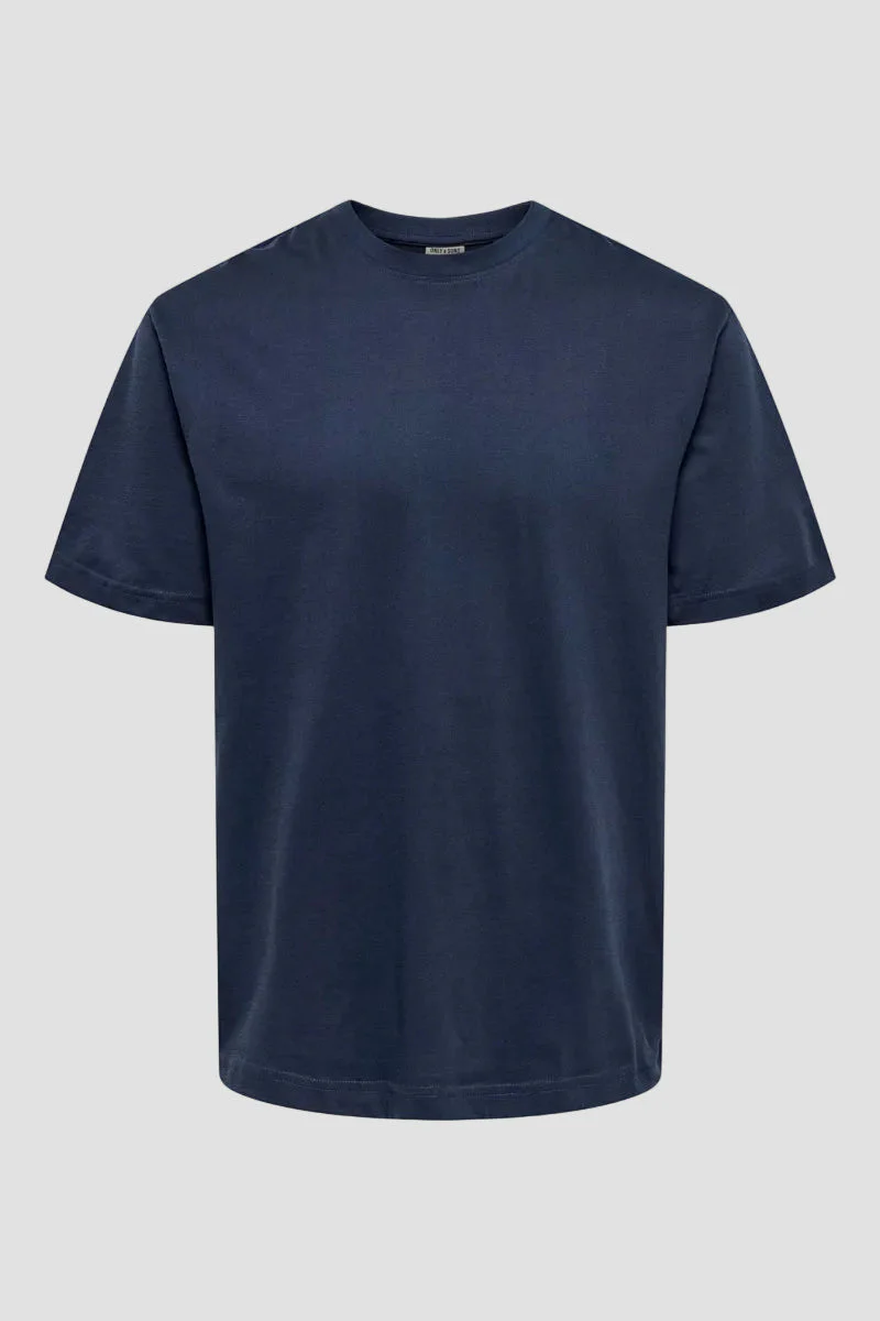 Only & Sons Fred Life Rlx Ss Tee Blue Nights - Image 5