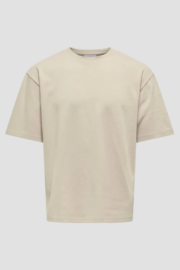Only & Sons Caspian Airflex Boxy SS Tee Silver Lining - Image 5