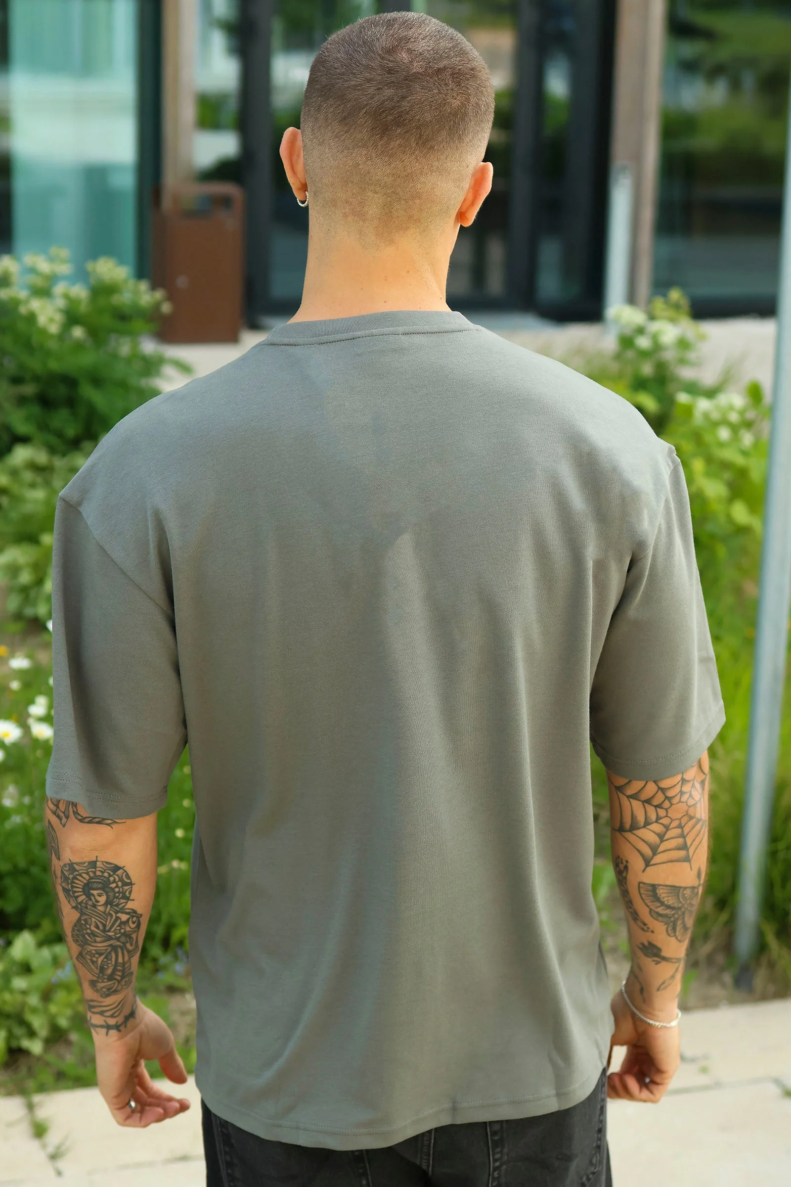 Only & Sons Caspian Airflex Boxy SS Tee Castor Gray - Image 4