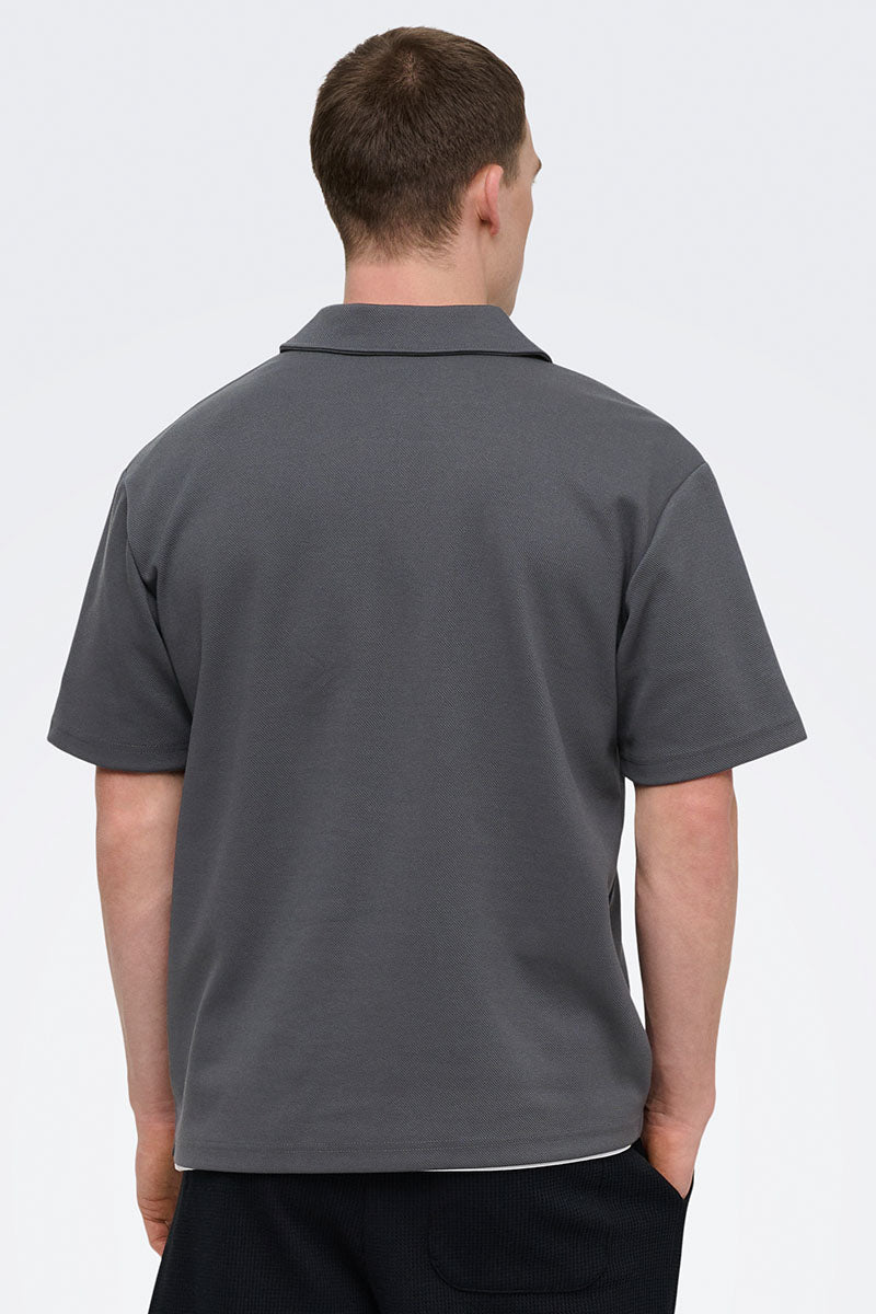 Only & Sons New Kodyl Polo Grey Pinstripe - Image 4