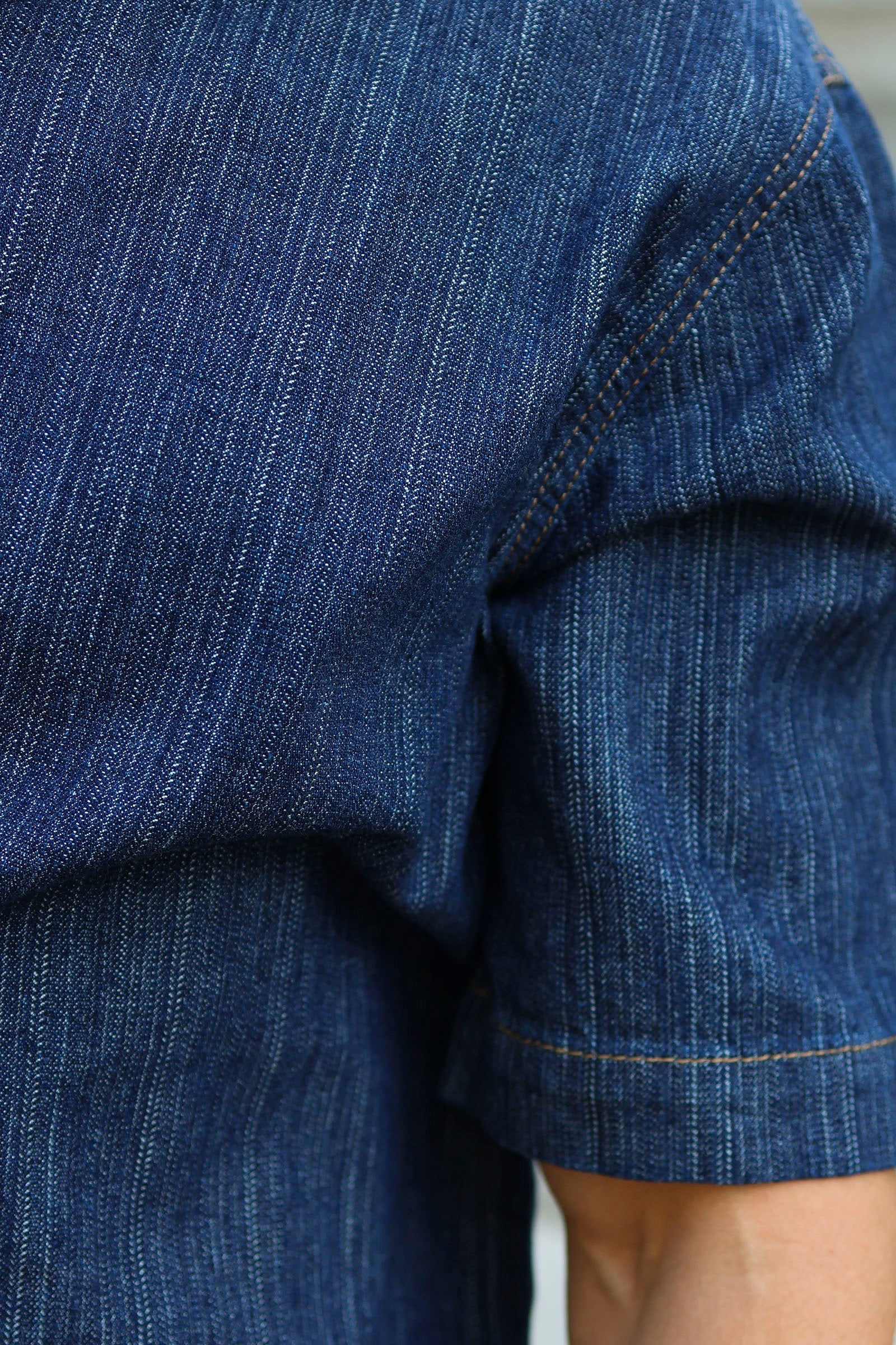 Only & Sons Wayne SS DB 7354 Azg Denim Shirt Dark Blue Denim - Image 4
