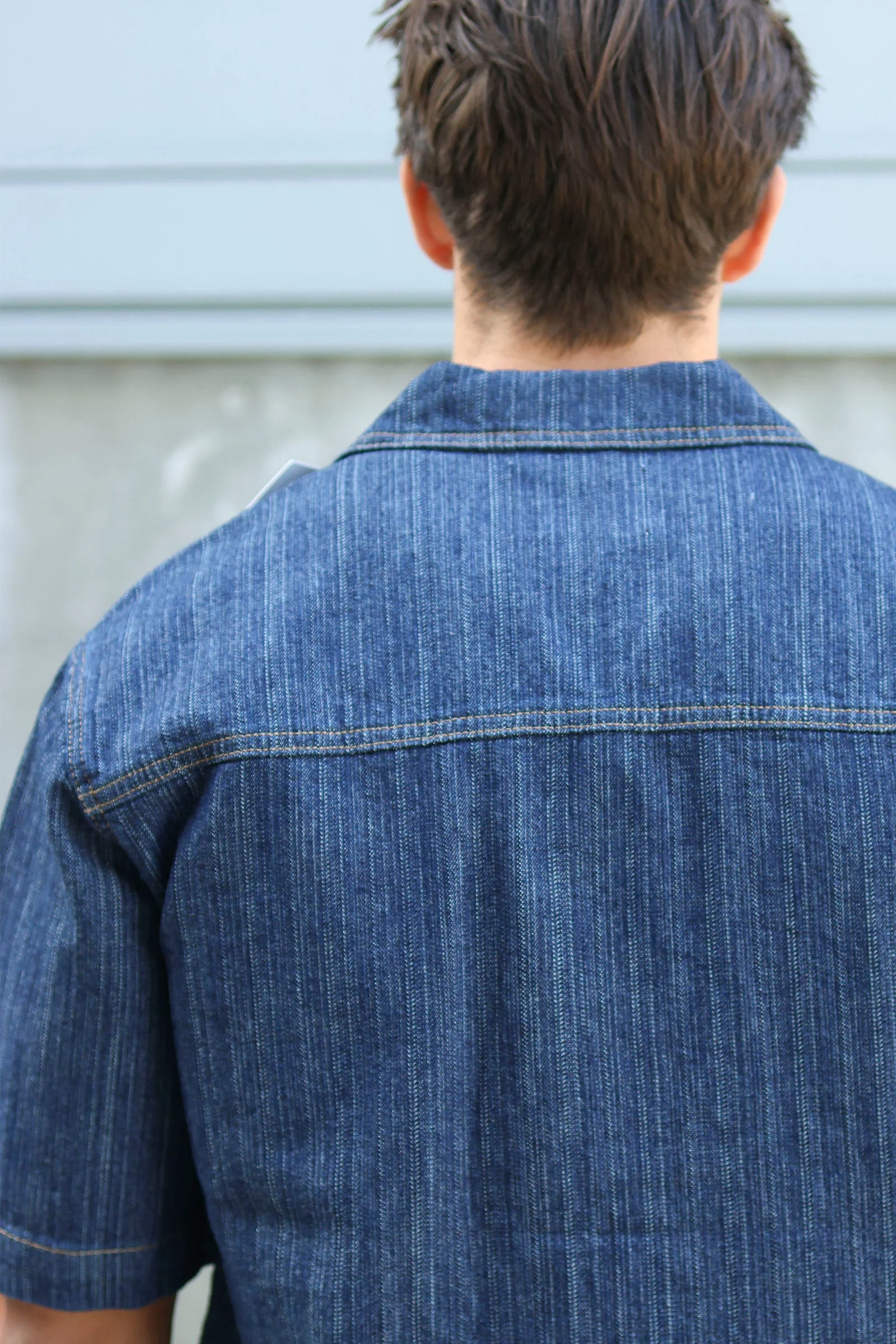 Only & Sons Wayne SS DB 7354 Azg Denim Shirt Dark Blue Denim - Image 5